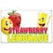 Signmission Strawberry Lemonade Banner Heavy Duty 13 Oz Vinyl with Grommets B-60 Strawberry Lemonade - alternate 1